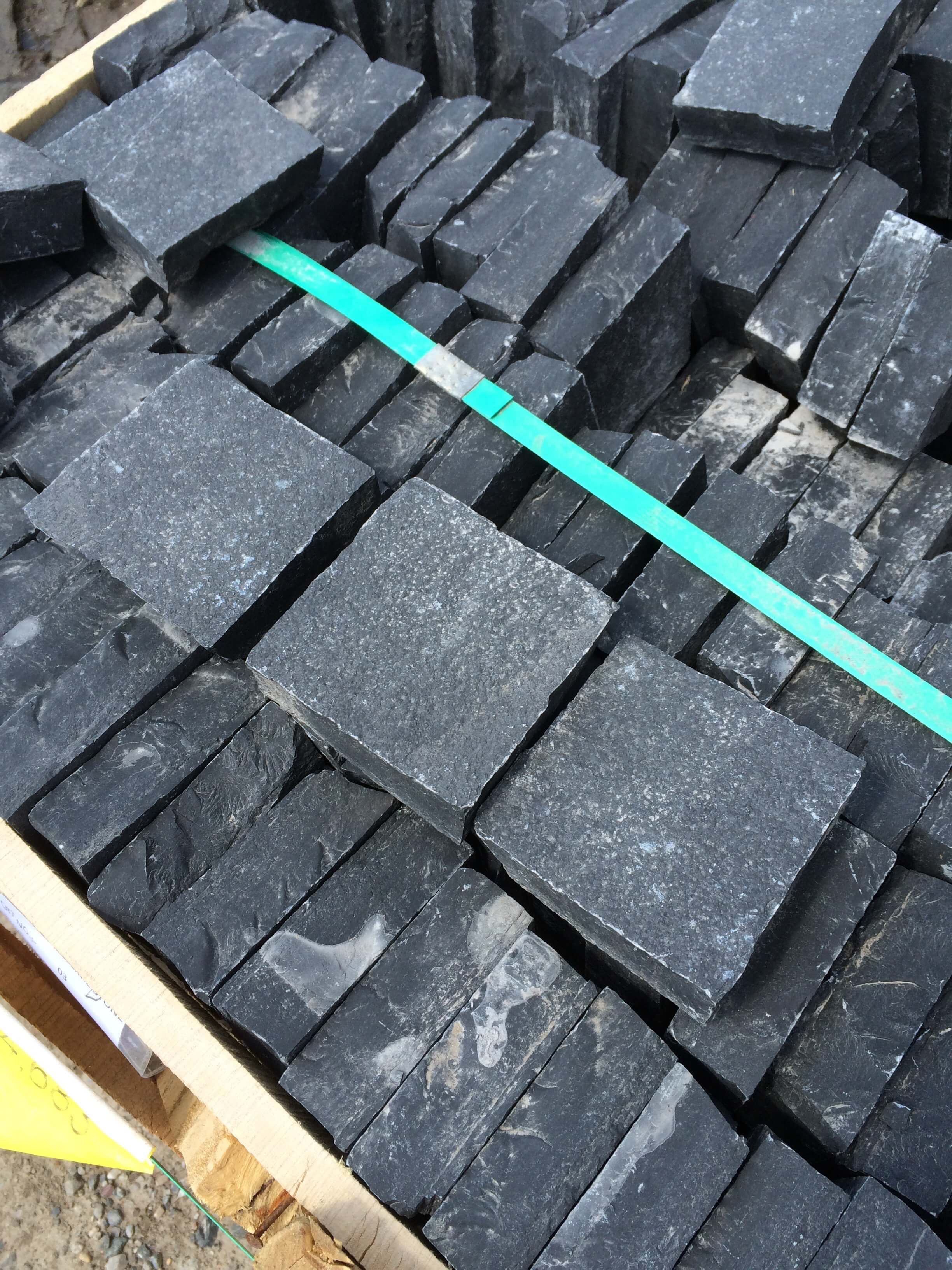 first image for Black Limestone Cobble Setts